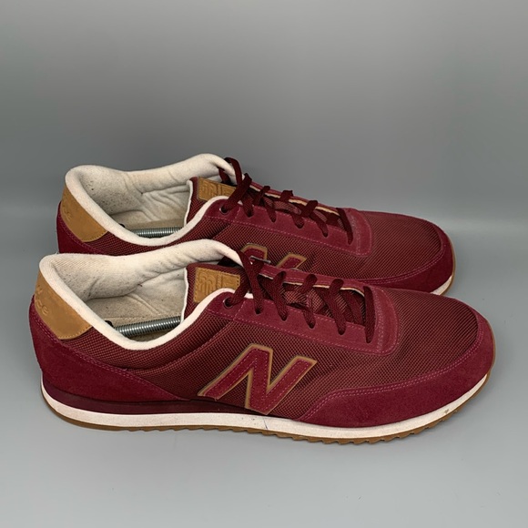 New‎ Balance 501 Maroon Running Shoes Men's Sz 17 - Picture 1 of 10